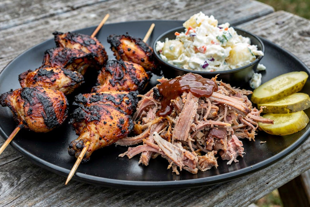 JUNE BBQ PLATE PORK/CHKN
