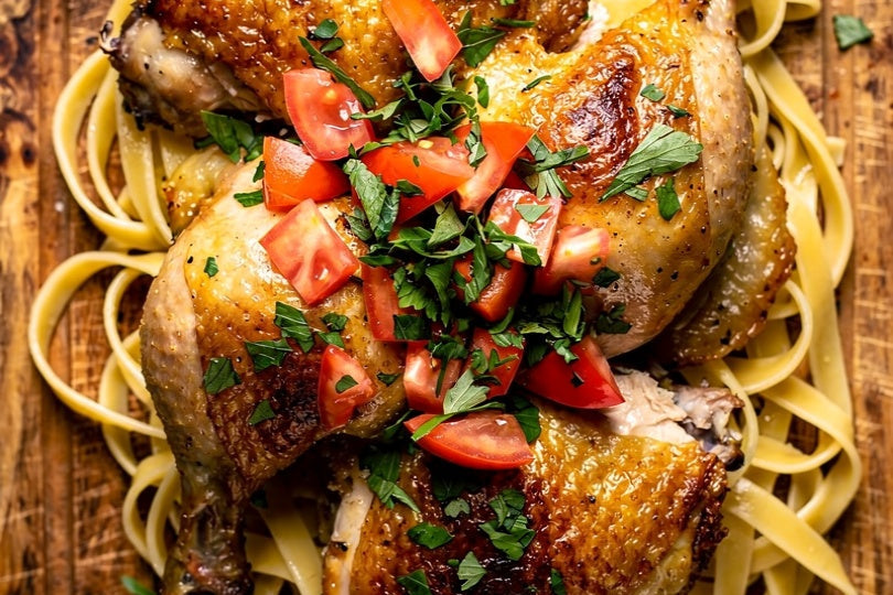 Baked Chicken Thigh Bruschetta