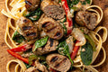 Sausage and Peppers W/ Fettuccine 1/2 ORDER
